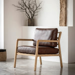 Cortona Retro Leather Armchair | Antique Brown