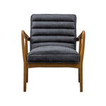 Datsun Mid-Century Leather Armchair | Antique Ebony