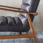 Datsun Mid-Century Leather Armchair | Antique Ebony