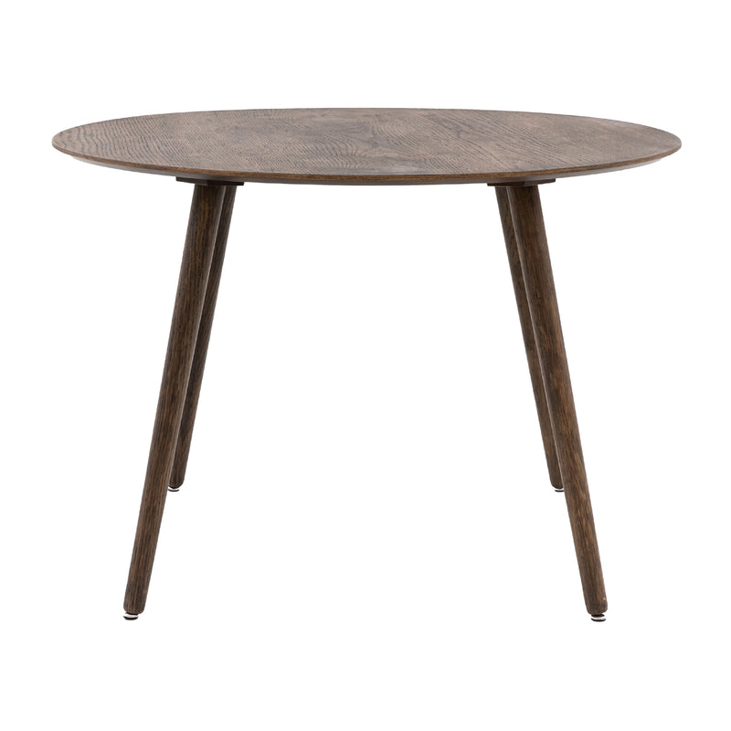 Hatfield Retro Round Dining Table | Smoked Oak