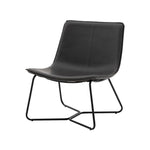 Hawking Faux Leather Lounge Chair | Charcoal Black