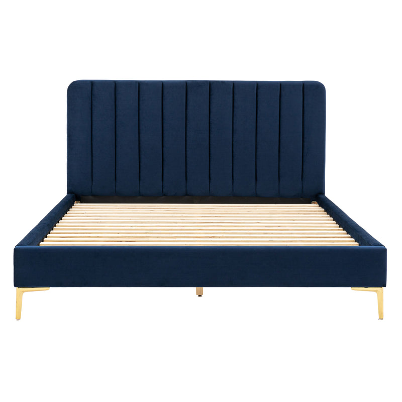 Kensington Velvet Bed Frame | Indigo