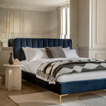 Kensington Velvet Bed Frame | Indigo