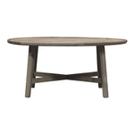 Kingham Rustic Round Coffee Table | Grey Oak