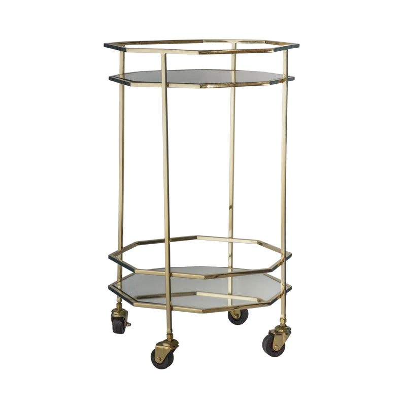 Ockendon Octagonal Drinks Trolley | Gold