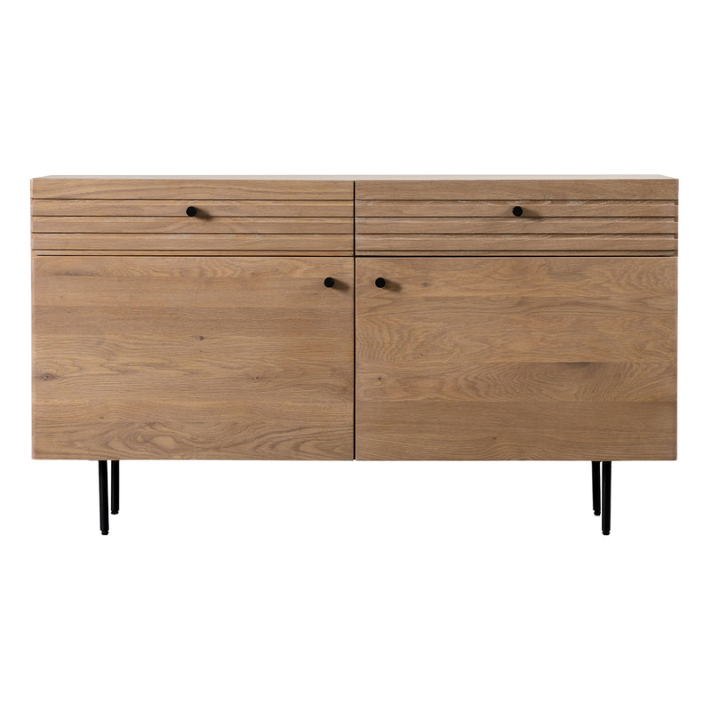 Okayama Japandi 2 Drawer 2 Door Sideboard | Natural Oak