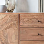 Oklahoma Japandi 2 Door 3 Drawer Sideboard | Natural Oak