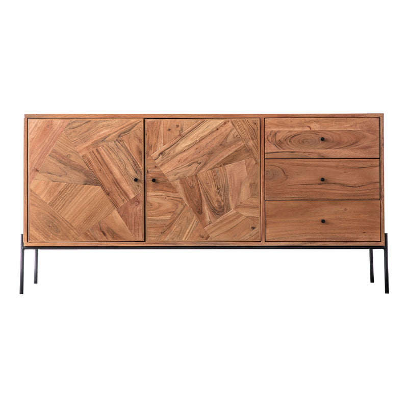 Oklahoma Japandi 2 Door 3 Drawer Sideboard | Natural Oak