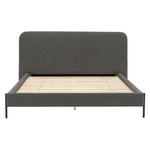 Oslo Curve Bed Frame | Warm Grey