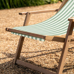 Outdoor Creta Deck Chair | Green Stripe