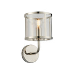 Outdoor Hopton Wall Light | Bright Nickel | 25cm