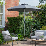 Outdoor Vazzano Parasol | Grey | 2.7m