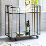 Verna Art Deco Drinks Trolley | Bronze