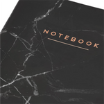 Lined Hardcover Desk Journal | Black Marble | 8x10"