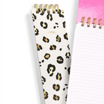 Spiral Memo List Pad | Leopard Print | 3x8.5"