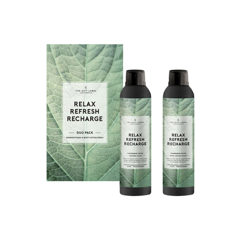 The Gift Label 'Relax, Refresh, Recharge' Gift Box Duo - Shower Foam ...