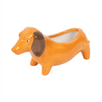 Dachshund Dog Planter | Light Brown