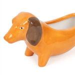 Dachshund Dog Planter | Light Brown