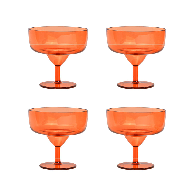 The Rue Margarita Glasses | Orange | Set of 4