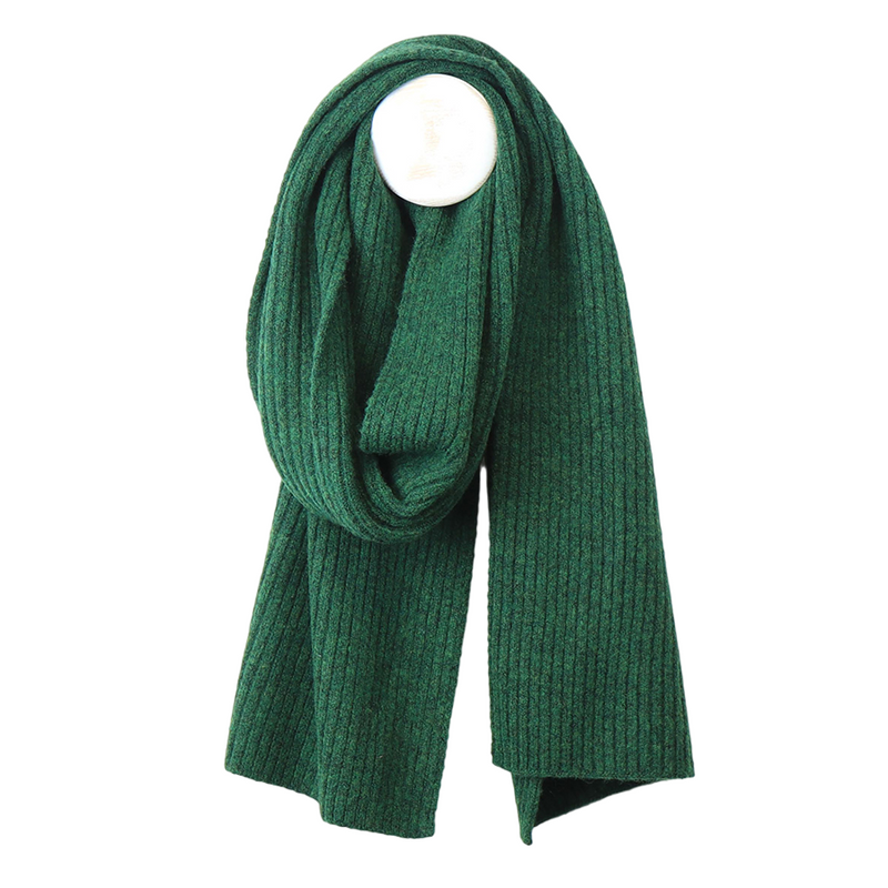 Men's Rib Knit Scarf | Forest Green