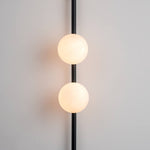 3 Shade Bar Opal Ball Wall Light | Charcoal Grey