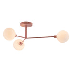 3 Shade Flush Ceiling Light | Pink