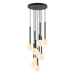 9 Shade Opal Ball Cluster Ceiling Light | Charcoal Grey