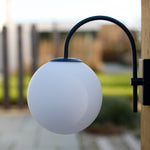 Outdoor Hanging Globe Wall Light | Charcoal Grey