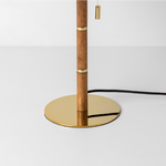 Wooden Disk Table Lamp | Brass