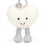 Amuseables Cream Heart Bag Charm