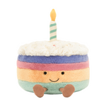 Amuseables Rainbow Birthday Cake Soft Toy | Large