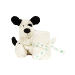 Bashful Black & Cream Puppy Soother | Baby Jellycat