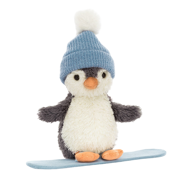 Peanut Penguin Snowboarding Soft Toy