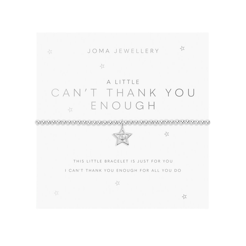 A Little 'Can't Thank You Enough' Bracelet | Silver Plated