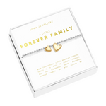 Boxed A Little 'Forever Family' Bracelet | Silver & Gold Plated