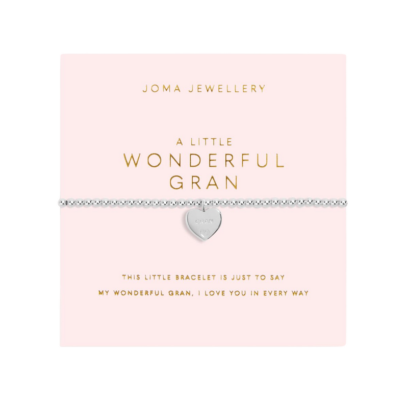 A Little 'Wonderful Gran' Mother's Day Grandparent Bracelet | Silver Plated