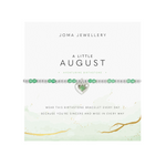 Birthstone A Little 'August' Aventurine Bracelet | Silver Plated