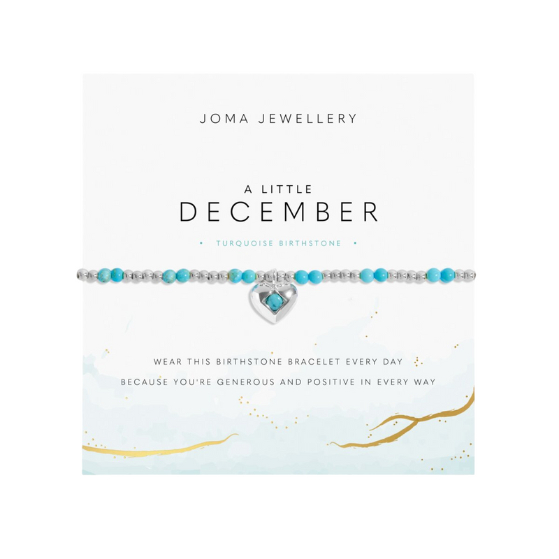 Birthstone A Little 'December' Turquoise Bracelet | Silver Plated