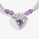 Birthstone A Little 'February' Amethyst Bracelet | Silver Plated