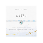 Birthstone A Little 'March' Aqua Crystal Bracelet | Silver Plated