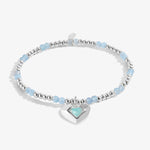 Birthstone A Little 'March' Aqua Crystal Bracelet | Silver Plated