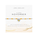 Birthstone A Little 'November' Yellow Quartz Bracelet | Silver Plated