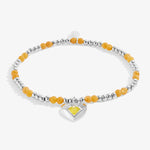 Birthstone A Little 'November' Yellow Quartz Bracelet | Silver Plated