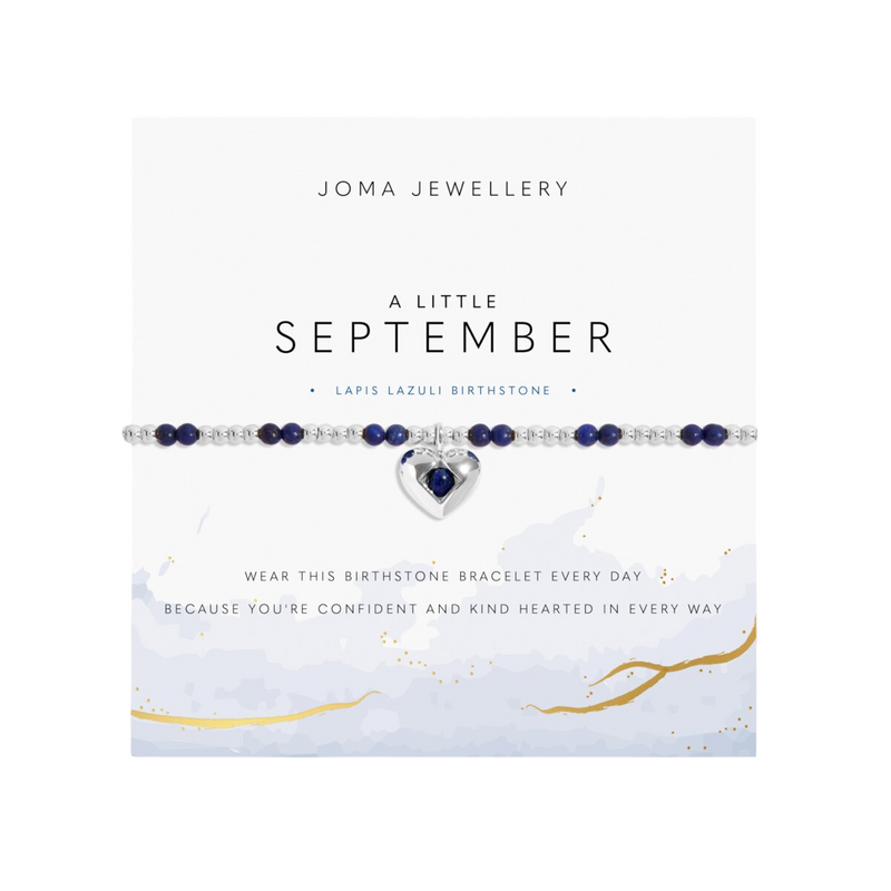 Birthstone A Little 'September' Lapis Lazuli Bracelet | Silver Plated