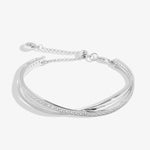 Bracelet Bar Crossover Bangle | Silver Plated