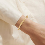 Bracelet Bar Knot Bangle | Gold Plated