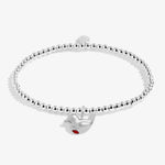 Children's Christmas A Little 'Christmas Robin' Bracelet | Silver Plated