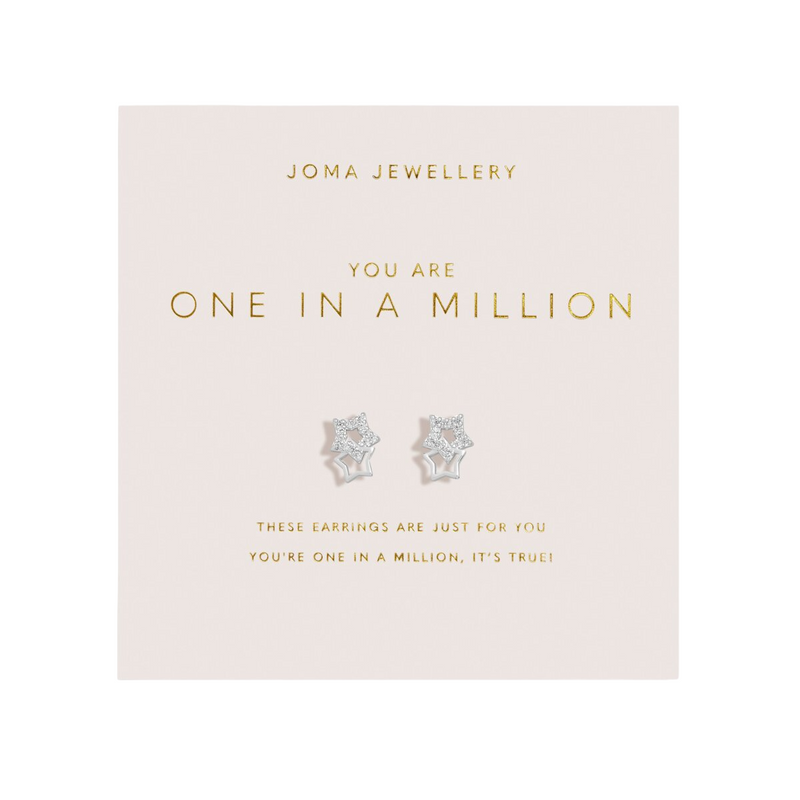 Forever Yours 'You Are One In A Million' Earrings | Silver Plated