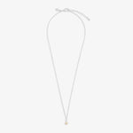 Halo Pearl CZ & Pearl Pendant Necklace | Silver Plated