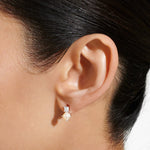 Halo Pearl CZ & Pearl Stud Earrings | Silver Plated